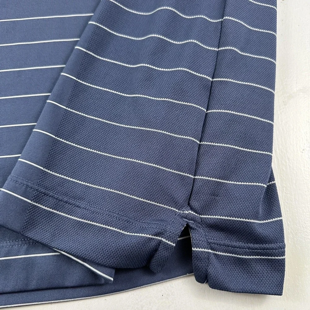 Nike Golf Fit Dry Polo Shirt Men XL Blue Green Stripes Logo X-Large Performance‎